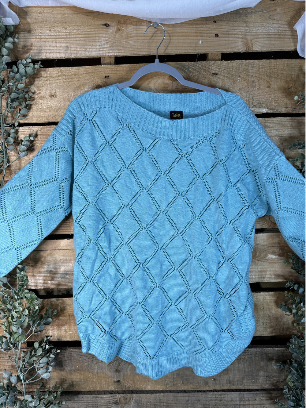 Lee Light Blue Knit Sweater Size 1X